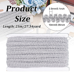 Sparkle Metallic Polyester Braided Lace Trim&nbsp;OCOR-WH0060-46D