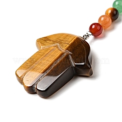 Natural Tiger Eye Chakra Keychain&nbsp;KEYC-F034-01D