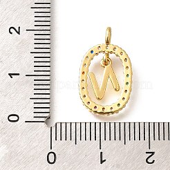 Brass Micro Pave Cubic Zirconia Pendants&nbsp;ZIRC-P123-01G-N02