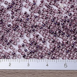 MIYUKIラウンドロカイユビーズ  日本製シードビーズ  11/0  （rr3208)マジックパープルクランベリーライニングクリスタル  2x1.3mm  穴：0.8mm  約50000個/ポンド&nbsp;SEED-G007-RR3208