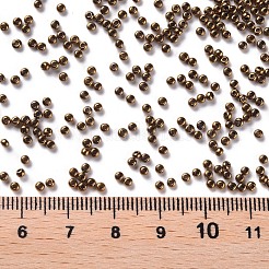Fgb 12/0グレードAラウンドガラスシードビーズ  メタリックカラー  銅メッキ  12/0  2x1.5mm  穴：0.5mm  約45000個/ポンド&nbsp;SEED-A022-F12-601