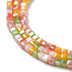 Gradient Color Electroplate Glass Bead Strands&nbsp;GLAA-E042-05-B03