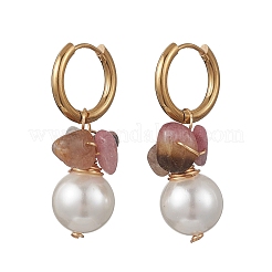 3 Pairs Round 202 Stainless Steel Hoop Earrings&nbsp;EJEW-JE06974-01