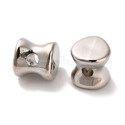 CCBプラスチックビーズ  砂のガラス  プラチナ  8x8.8mm  穴：2mm&nbsp;CCB-U001-34P