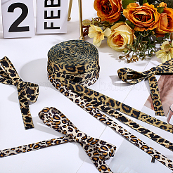3 Colors Leopard Print Polyester Cotton Ribbon&nbsp;OCOR-ME0001-69