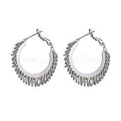 Brass Hoop Earrings&nbsp;EJEW-R025-31P
