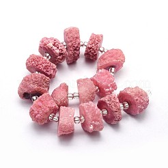Natural Druzy Quartz Crystal Beads Strands&nbsp;G-F582-B09