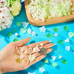 DIYジュエリー作成キット  アクリルビーズとチャームを含む  ABSプラスチック製の模造真珠ビーズとガラスビーズ  ミックスカラー  13x7mm  穴：1mm&nbsp;DIY-TA0014-75