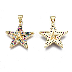 Brass Micro Pave Cubic Zirconia Pendants&nbsp;ZIRC-N039-158B-NF