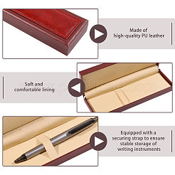 Rectangle PU Leather Single Pen Storage Boxes&nbsp;AJEW-WH0886-10