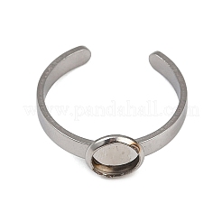 304 Stainless Steel Cuff Ring Components&nbsp;STAS-D372-07P-01