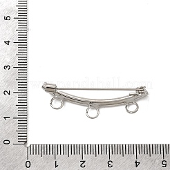 Brass Curved Tube Safety Pins Findings&nbsp;KK-CBA61B8-02P