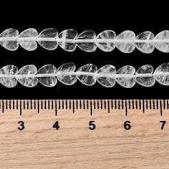 天然石クオーツクリスタルビーズ連売り  水晶  ハート  6x6x2mm  穴：0.7mm  約65~72個/連  13.39''（34cm）〜15.35''（39cm）&nbsp;G-A272-A01-16