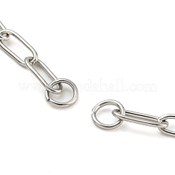 Tarnish Resistant 304 Stainless Steel Paperclip Chains Bracelet Making&nbsp;AJEW-P119-03P