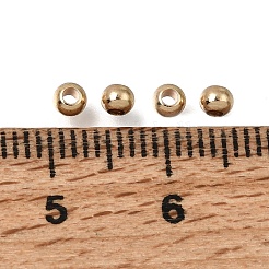 真鍮ビーズ  ロンデル  ゴールドカラー  3x2.2mm  穴：1.3mm&nbsp;KK-CBAE707-01G