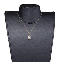 Glass Pendant Necklaces&nbsp;NJEW-JN02587-04