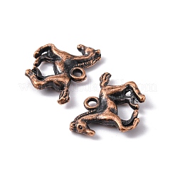 合金のチベット風チャーム  カドミウムフリー＆ニッケルフリー＆鉛フリー  馬  赤銅鉱  14x19x3mm  穴：2mm  約640個/1000g&nbsp;TIBEP-T002-07R-NR