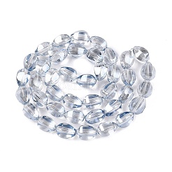 電気メッキガラスビーズセット  涙の形  ライトスチールブルー  15x11.5~12x10~10.5mm  穴：1.2mm  約39~40個/連  23.62~23.94インチ（60~60.8cm）&nbsp;EGLA-T028-01H