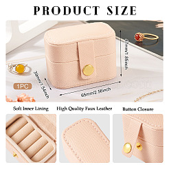 1Pc Rectangle PU Imitation Leather Jewelry Storage Boxes&nbsp;PAAG-TA0001-01B