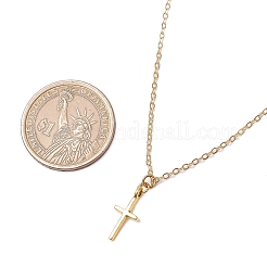 Cross 304 Stainless Steel Pendant Necklaces&nbsp;NJEW-JN05200-01