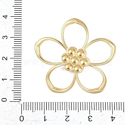 中空の304ステンレススチールとプラスチックパールのペンダント  花のチャーム  ゴールドカラー  35.5x36.5x5mm  穴：12x10.5mm&nbsp;STAS-K328-06G