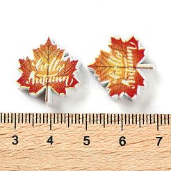 Printed Wood Beads&nbsp;WOOD-Z002-01A