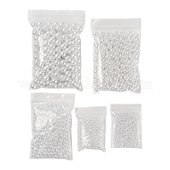 1700個のABSプラスチックイミテーションパールビーズ  ラウンド  ホワイト  1700個/セット&nbsp;KY-LS0001-19