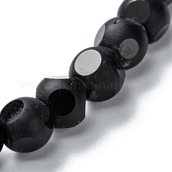 Frosted Glass Beads Stretch Bracelets&nbsp;BJEW-I296-01D