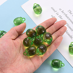 Autumn Theme Transparent Acrylic Pendants&nbsp;TACR-T024-04B-925