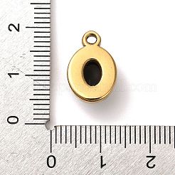 天然石オブシディアンペンダント  304ステンレススチールの楕円形チャーム  ゴールドカラー  15.5x10x5.5mm  穴：1.6mm&nbsp;STAS-R009-04G-06