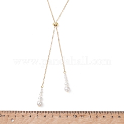 Adjustable Brass Cable Chain Lariat Necklaces&nbsp;NJEW-TA00229