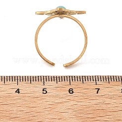 Synthetic Turquoise Finger Rings&nbsp;RJEW-I110-02G-01