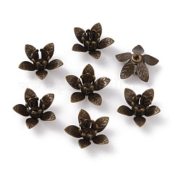 5-Petal Brass Bead Cap&nbsp;KK-WH0062-59AB
