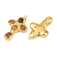 Natural Tiger Eye Faceted Pendants&nbsp;KK-H516-22G