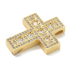 Rack Plating Brass Micro Pave Cubic Zirconia Pendants&nbsp;KK-L224-063G-01