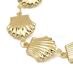 304 Stainless Steel Shell Shape Link Chain Braceles for Women&nbsp;BJEW-JB13624