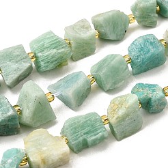 Raw Rough Natural Amazonite Beads Strands&nbsp;G-Z087-A04