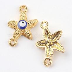 Alloy Enamel Evil Eye Links connectors&nbsp;ENAM-Q032-05