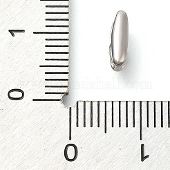 304ステンレススチールスライドチャーム  ステンレス鋼色  文字I  8.5x2.5x4mm  穴：1.5x2.5mm&nbsp;STAS-B075-37P-I