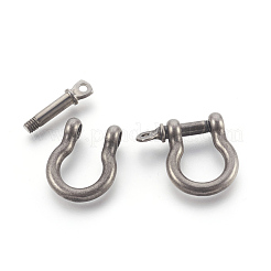 304 Stainless Steel Screw D-Ring Anchor Shackle Clasps&nbsp;STAS-E446-29AS