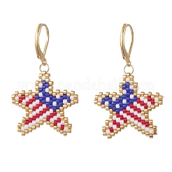 Glass Seed Beads Dangle Earrings&nbsp;EJEW-MZ00695