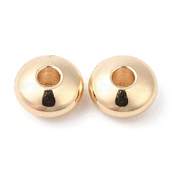 真鍮ビーズ  カドミウムフリー＆鉛フリー  ロンデル  長持ちメッキ  ライトゴールド  6x3mm  穴：2mm&nbsp;KK-B073-02D-LG