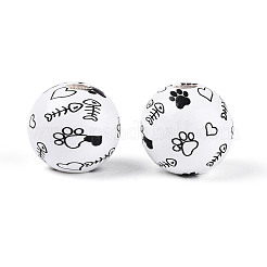 Spray Painted Schima Wood Beads&nbsp;WOOD-T032-39A