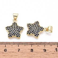 Brass Micro Pave Cubic Zirconia Pendants&nbsp;KK-T071-136G-05