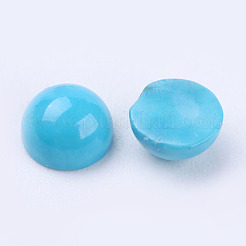 天然石ハウライトカボション  染め＆加熱  半円  ディープスカイブルー  5x2.5mm&nbsp;TURQ-L028-04