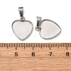 304 Stainless Steel Pendant Cabochon Settings&nbsp;STAS-D379-02B-P