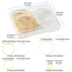 80Pcs 8 Style Brass Linking Rings&nbsp;KK-FS0001-15