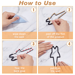 Wood Women Men & Arrows TOILET Sign Stickers&nbsp;DIY-FH0007-06
