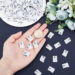 衣類サイズラベル  服飾材料  サイズタグ  ホワイト  18x12.5x1mm  600個/セット&nbsp;FIND-NB0001-82C-01
