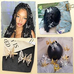 12Pcs 2 Colors Alloy Alligator Hair Clips for Women&nbsp;OHAR-SP0001-08